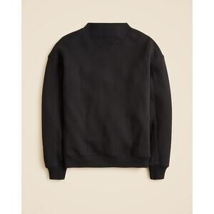 $108 New JCrew Heritage Terry Mockneck Sweatshirt Black Small